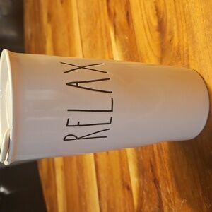 Rae Dunn RELAX mug with lid